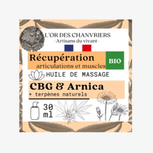 Huile de Massage bio | Récupération – CBG & Arnica