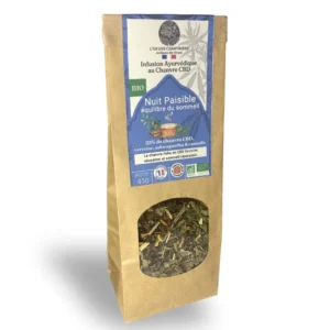 Tisane au CBD bio | Nuit Paisible - Équilibre du Sommeil